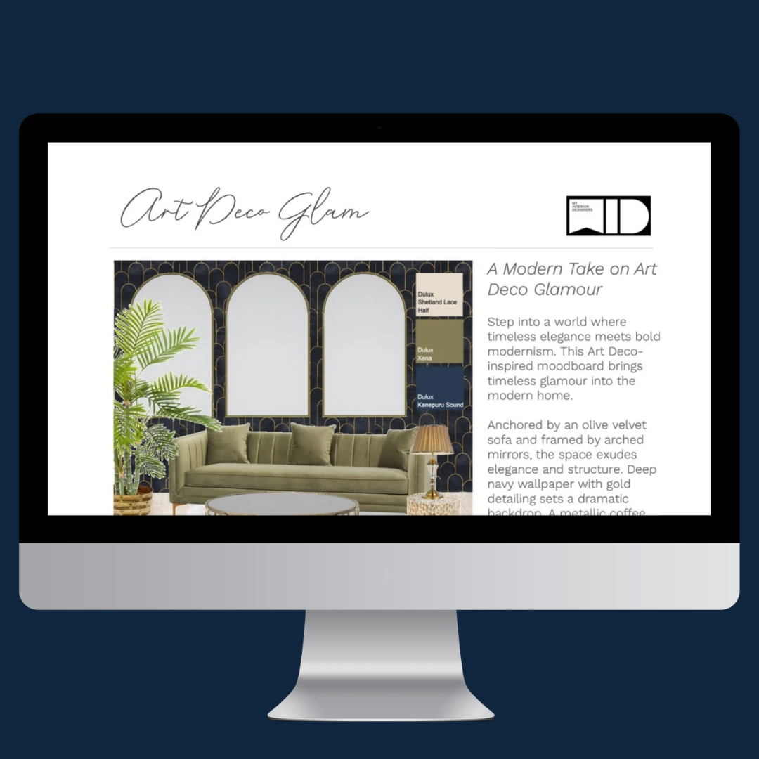 Art Deco Glam Living Room e-Design Pack