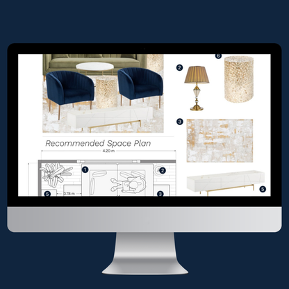 Art Deco Glam Living Room e-Design Pack