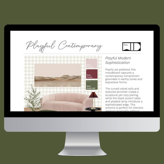 Playful Contemporary Living Room e-Design Pack