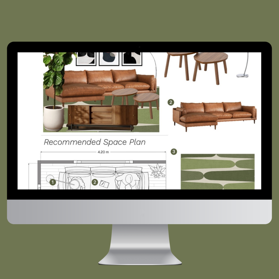 Mid-Century Modern Living Room e-Design Pack