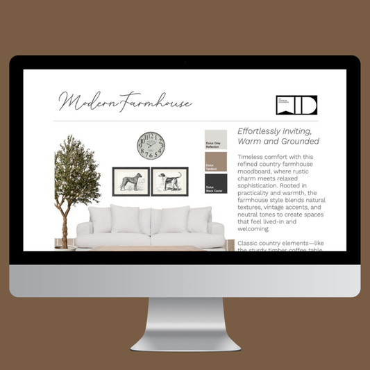 Modern Farmhouse Living Room e-Design Pack