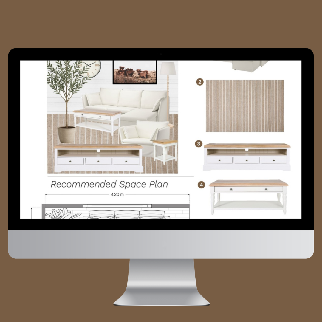Modern Farmhouse Living Room e-Design Pack