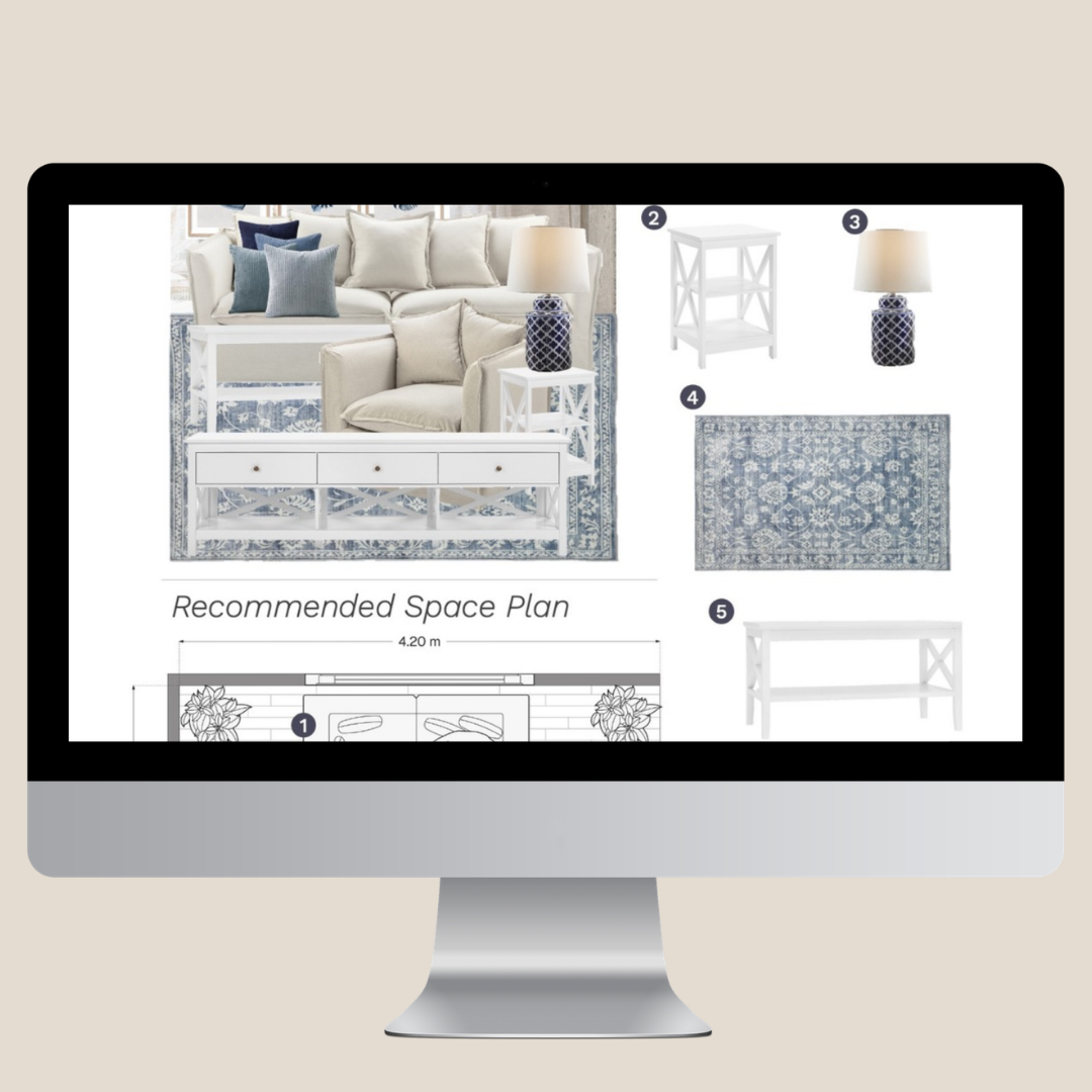 The Hamptons Coastal Living Room | Your Free e-Design Pack
