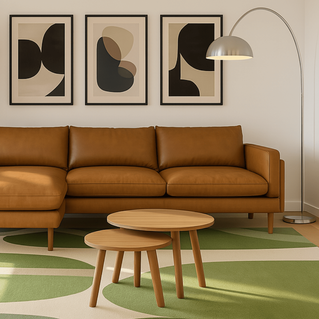 Mid - Century Modern Living Room e - Design Pack - My Interior Designers | Online Interior Design Australia