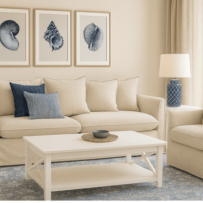 The Hamptons Coastal Living Room | Your Free e - Design Pack - My Interior Designers | Online Interior Design Australia